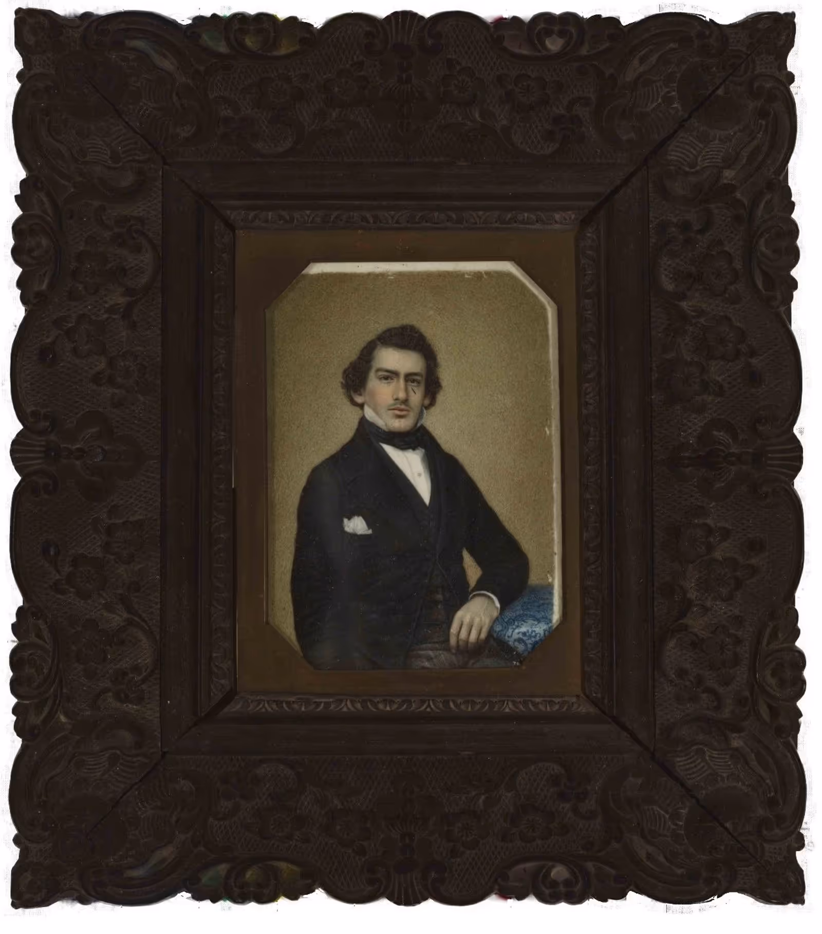 顺呱, 《约翰•赫德的肖像》, 1860年, 布本象牙水彩, 17.5x14cm